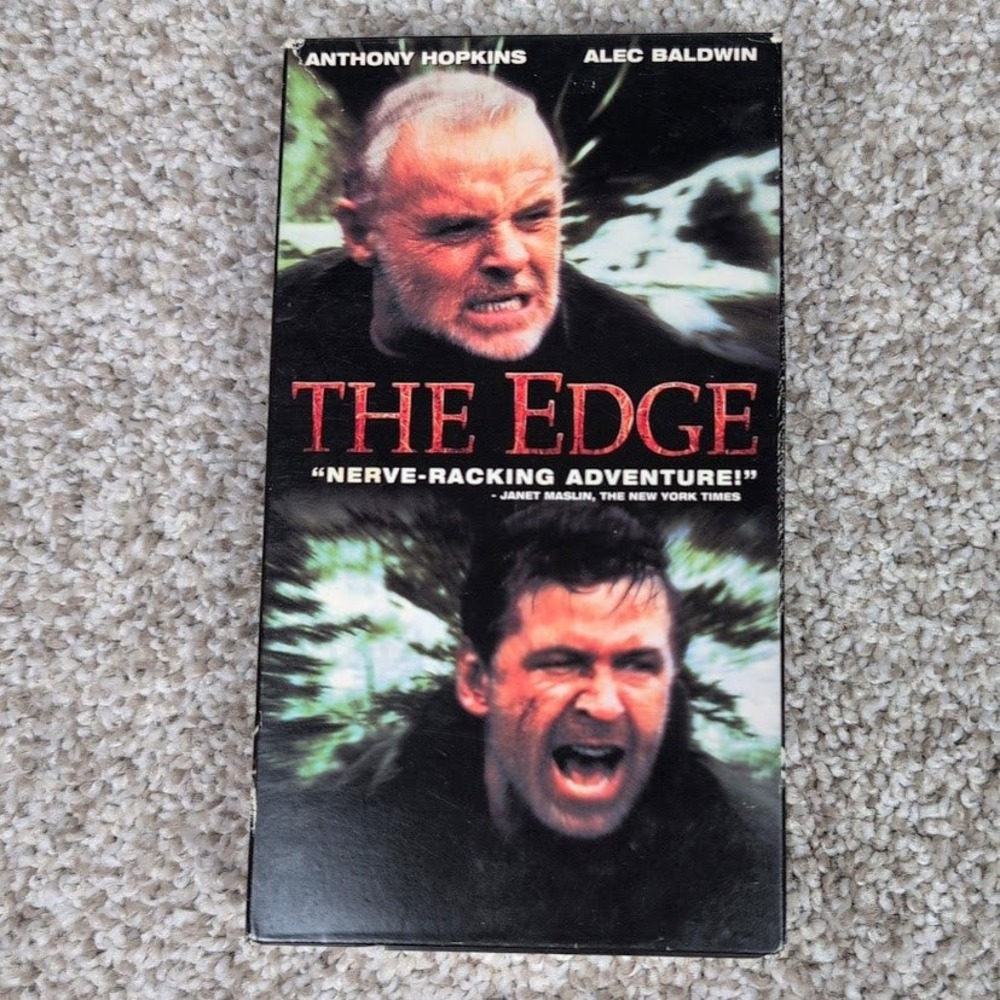 The Edge VHS Movie Anthony Hopkins Alec Baldwin 1997 Thriller Adventure Film
